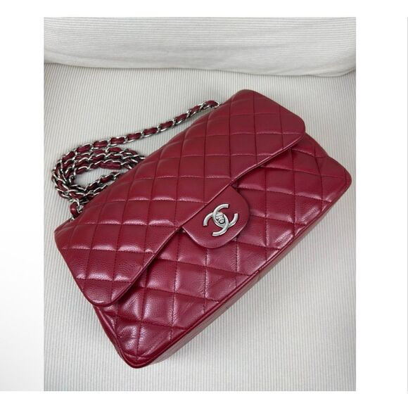 Chanel Jumbo Double Flap Bag Leather Red - Picture 13 of 16